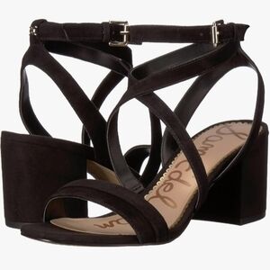 Sam Edelman Elegant Black Block Heel Sandals